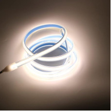 PCning LED COB juosta, 3 m, balta, 280 LED/m, itin ryški IP67 vandeniui atspari juosta, 3 metrai, 4000 K, lanksti LED juosta su jungikliu (balta, 3)