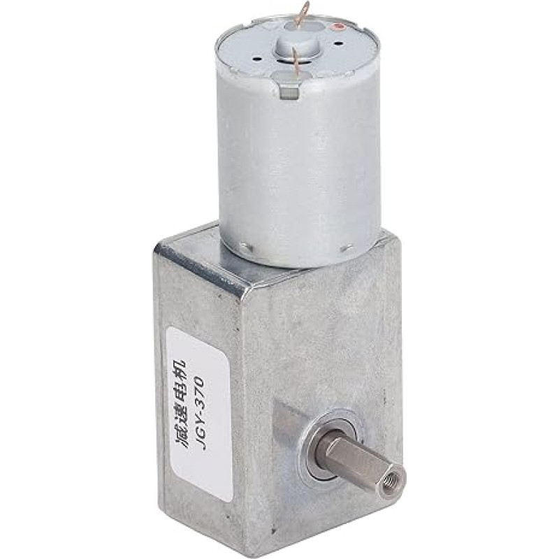 Gleichstrom-Getriebemotor, 12 V, Doppelwellen-Selbsthemmungs-Reversier-Schneckengetriebemotor 25 Kg-cm, mit Mikroturbinenschnecke, für Etikettiermaschinen, Ferngesteuerte Vorhänge, (10 U/min)