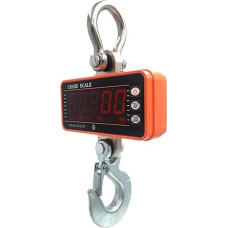 Präzisions-Hängewaage, 1 Tonne, LED-Anzeige, 1000 kg, Kranwaage, digitale elektronische Waage, Hakenwaage, Bascula für Markt, Bau(Orange)