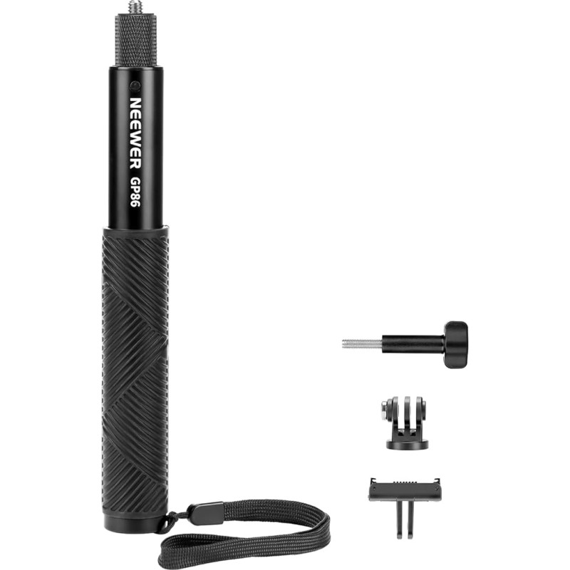NEEWER prailginimo strypo rinkinys, suderinamas su DJI OSMO Action 5 Pro 4 3 GoPro Insta360 AKASO, 70,5 cm asmenukės lazda, veiksmo kameros adapteris ir magnetinis greito nuėmimo laikiklis vaizdo įrašymui, GP-86