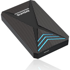SUHSAI 500 GB išorinis žaidimų kietasis diskas su RGB apšvietimu, nešiojamasis USB 3.0 kietasis diskas, skirtas duomenims saugoti / atsarginei kopijai kurti, 2,5 colio kietasis diskas kompiuteriui, nešiojamajam kompiuteriui, 