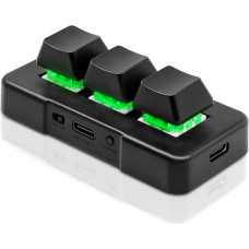 3 mygtukų mini klaviatūra 2.4G belaidė 2-in-1 mechaninė žaidimų klaviatūra Karštasis klavišas su RGB LED pritaikyta programa žaidimams OSU biuro darbui