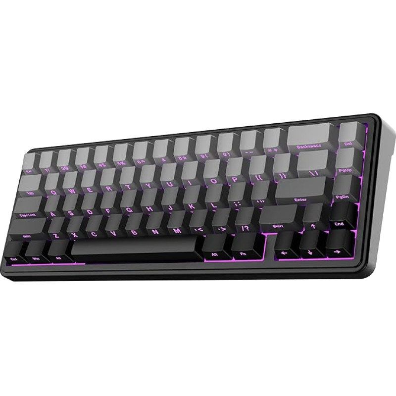 EPOMAKER x Aula F65 mechaninė belaidė klaviatūra, pritaikyta žaidimų klaviatūros tarpinė su karšto keitimo funkcija, RGB, 