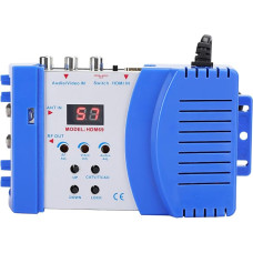1080P skaitmeninis RF HDMI moduliatorius, HDM69 Skaitmeninis moduliatorius AV keitiklis į VHF UHF PAL standartinį rankinį moduliatorių, skirtas ES 100-240V dviejų juostų NTSC televizoriui PC DVD