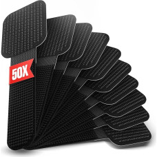 Selbstklebende Kabelhalter mit Klettverschluss für das Perfekte Kabelmanagement - Kabel Organizer für Wand und Schreibtisch - LTC Wall Straps - 50 Stück - Schwarz - PRO 3110