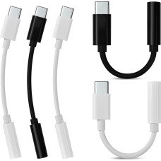 5 USB C-3,5 mm lizdo adapterio pakuotė, C tipo - 3,5 mm lizdo pagalbinis garso adapteris, USB C lizdo jungtis, suderinama su 