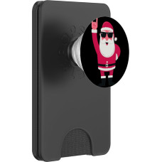 Aušintuvas Weihnachtsmann Rock On Juokingas žiemos simbolis Grafinis Clausas PopSockets PopWallet für MagSafe