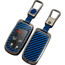 Cinko lydinio anglies pluošto automobilio raktų dangtelis tinka Jeep Renegade Compass Grand Cherokee Chrysler 300C Wrangler Dodge raktų ryšulys Priedai