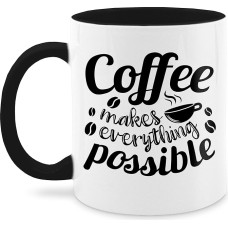 Mug 325 ml - Statement - Coffee Makes Everything Possible - 325 ml - Black - Coffee Cups Sayings Statements Coffee Cup Statement Mug Happy New Year Coffee Cups New Year Mug with