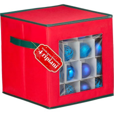 Avilia Organizer für 64 Weihnachtskugeln aus TNT 30 x 30 x 30 cm mit transparentem Frontfenster, modularen Fächern und robustem Reißverschluss für Weihnachtsdekorationen, leicht zu verstauen und zu