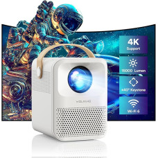 Mini projektorius 4K, WOLFANG 5G WiFi 