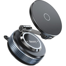 Beeasy Vakuum Handyhalterung Auto für MagSafe Autohalterung mit 20X N56 Magnete, Saugnapf Magnetische Handy Halterung Auto Handyhalter Kfz 360 Drehbar für iPhone 17 16 15 15 14 13 13 12 Pro Max