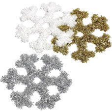 Christmas Gift s 01739 Christmas Decoration Snowflake Luminous Earrings with Light 3 Pieces 32 x 32 cm