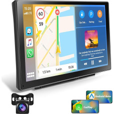 9 colių nešiojamasis automobilinis radijas su belaidžiu 