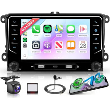 8 branduolių 6G + 128G Android automobilinis radijas VW Golf 5 6 Passat Polo Tiguan Touran Caddy Skoda Seat 7 colių automobilinis radijas Belaidis Carplay Android automobilinė GPS navigacija WiFi Mirror Link Bluetooth FM/RDS/DSP