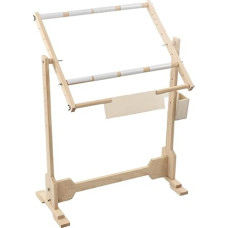 Ejoyous Adjustable Embroidery Hoop Stand, 360° Rotatable Embroidery Stand Made of Pine and PVC Silk Painting with Embroidery Hoop for Embroidery and Needlework 110 x 46 x 80 cm, Tapestry Frame