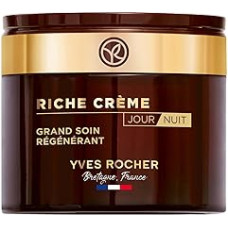 Yves Rocher RICHE CRÉME Intensyvi priežiūra Dieninis ir naktinis veido kremas nuo senėjimo su 1000 rožių aliejumi, intensyviai regeneruojančiu ląsteles 75 ml