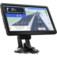 NEWFUN navigacijos prietaisai automobiliui, GPS sunkvežimių navigacijos prietaisai, talpinis ekranas automobiliui, 2025 Europos žemėlapiai, 7 colių navigacijos prietaisas automobiliui, nemokamas žemėlapio atnaujinimas, su įspėjimu apie POI greitį, vadovav