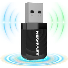 NEWFAST 1300 Mbps USB WLAN Stick for PC, Dual-Band (2.4G/5G) WLAN Adapter PC, USB 3.0, MU-MIMO, Includes CD Driver, Mini Design, Convenient to Carry, Only for Windows 10/11/7/8/8.1, Mac OS 10.9-10.15