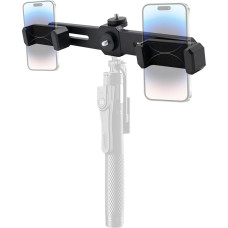 Mobile Phone Tripod Adapter Holder 1/4 Inch Thread Mount Smartphone 360° Rotatable Dual Mobile Phone Holder Smartphone Holder Mobile Phone Clamp (Tripod Not Included)