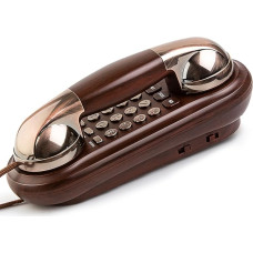 Sangyn Retro Telephone Wall Phone with Metal Bell, Vintage Cord Telephone, Analogue, Volume Control, Nostalgic Phone, Old Phone with One Button Option, Ideal for Home, Kitchen, Office, Home Phone