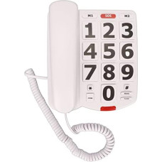 Dpofirs Corded Telephone with Large Buttons for Hearing and Visually Impaired, Landline Telephone for Seniors, Corded Phone with Large Buttons