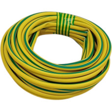 Žarnos įžeminimui 6,0 mm geltonos ir žalios spalvos juostelės (10 metrų ilgio)