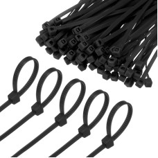 M METERXITY 1000-Pack Nylon Kabelbinder 8 Zoll 18 lbs Nylon Kabelbinder Selbstverriegelnde Kabelbinder für Innen-/Außen-/Zuhause/Büro/Garten/Werkstatt/Bündelungssicherung [Schwarz]