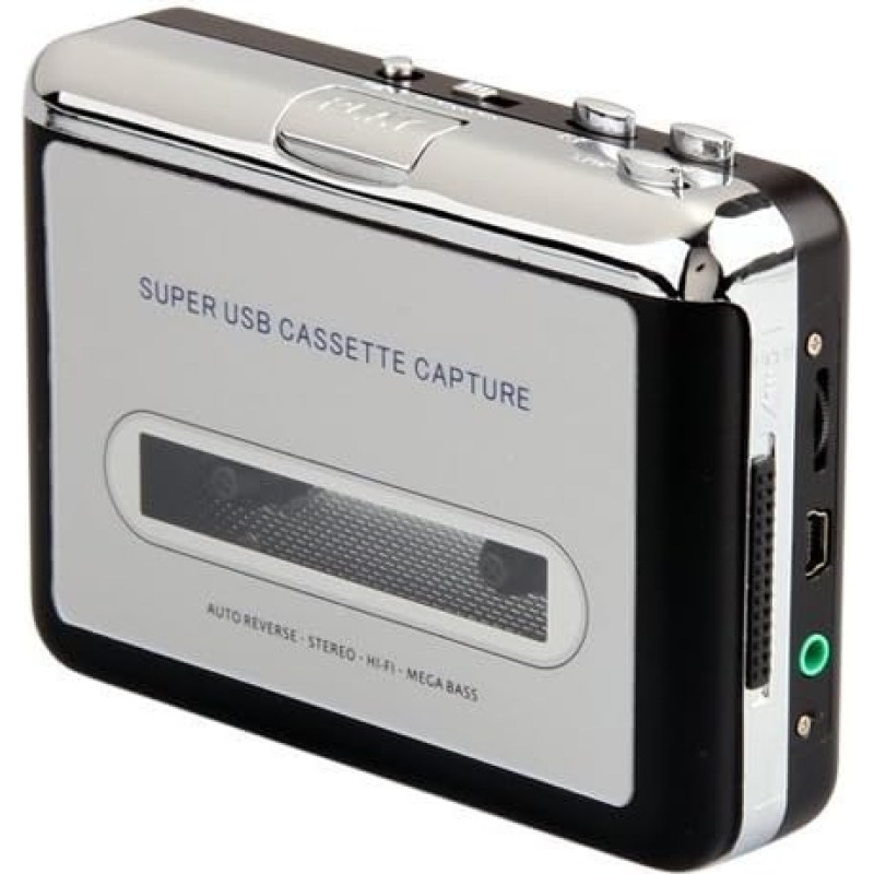 USB garso kasečių keitiklis į MP3 CD grotuvą PC (sidabrinis)