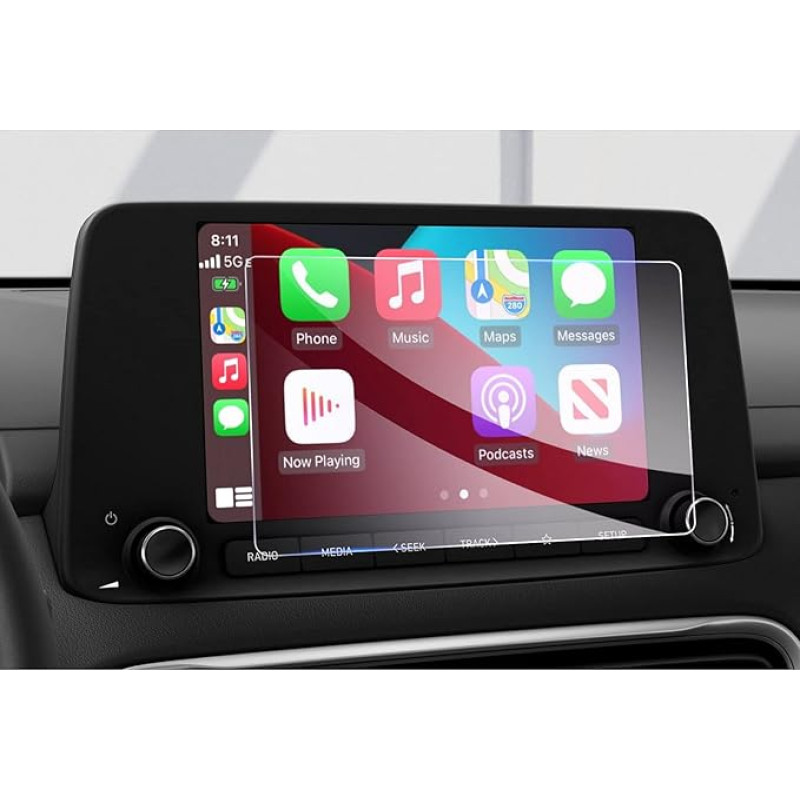 GAFAT [Pack of 2] 2020-2022 2023 Hyunda-i Kona Electric EV Hybrid Navigation Apsauginė plėvelė, nano ekrano apsauga Kona 2021, atspari smūgiams, 6H apsauga nuo įbrėžimų [Netinka 10,25 colių ir naujiems 2024+]