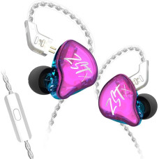 KZ ZST X Colourful In-Ear Headphones 1BA 1DD Dual Driver Wired Earbuds HiFi Ergonomic Gaming Earbuds with 2 Pin Detachable Cable for Singer Audiophile DJ