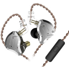KZ ZS10 Pro 4BA + 1DD Bass Drive In-Ear ausinės, HiFi stereo ausinės, atsparios prakaitui, sportinės ausinės, triukšmą izoliuojantys monitoriai muzikantams, DJ ausinės, 2 kontaktų nuimamas kabelis, juodos spalvos, be mikrofono