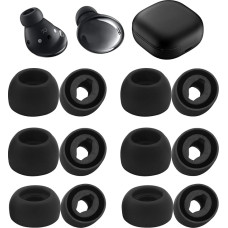 Galaxy BudsPro Replacement Eartips Black Silicone Earbuds Compatible with Samsung SM-R190 Non-Slip Rubber Earbuds with Filters, Noise Reduction Earbuds (S/M/L)