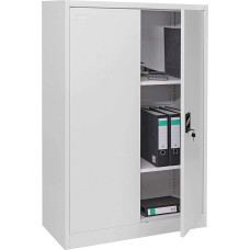 HWC-H17 Dokumentų spinta Plieninė spinta Biuro spinta 2 durys Užrakinama Metalinė 140 x 90 x 40 cm Pilka