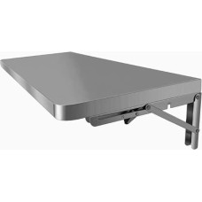 Klapptisch aus Edelstahl zur Wandmontage, platzsparender Schreibtisch mit schwebendem Regal für kleine Küchen, Esszimmer, Waschküchen, perfekt für kleine Räume