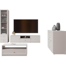 Mirjan24 Ferena I svetainės komplektas, svetainės spinta, sieninė spinta, komoda, televizoriaus staliukas, kavos staliukas, vitrina (kašmyras)