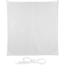 Relaxdays Square Sun Sail, Water-Repellent, UV Protection, with Tension Ropes, Patio, Balcony Canopy W x D: 3 x 3 m, White