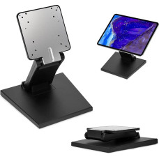 MYOYAY plokščias monitoriaus stovas, reguliuojamas LCD monitoriaus stovas, sulankstomas metalinis stalinis laikiklis su VESA skyle, 75x75mm/100x100mm (juodas)