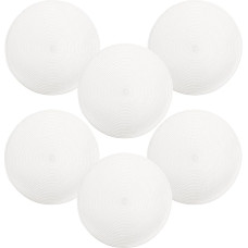 6 Stück rutschfeste Runde Tischsets aus Pp Kunststoff Abwaschbare Platzsets für Haushalt und Hotel Hitzebeständig und Schmutzabweisend Rustikaler Stil Weiß