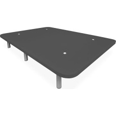 DUÉRMETE ONLINE - itin tvirta 3D minkšta lova su dideliu stabilumu ir 5 skersiniais + 6 metalinėmis kojelėmis su 25 cm sriegiu, 135 x 190 cm, tamsiai pilka