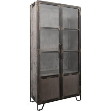 massivmoebel24 Vitrina Mango 90x40x190 Natūraliai lakuota geležis Sunkioji pramonė #123