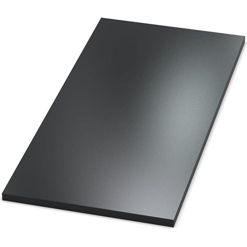 AUPROTEC stalviršis 25 mm Signal Black 60 x 60 cm I Medžio drožlių plokštė su 2 mm ABS briauna ir PU klijais I Melamino derva dengtas stalviršis I Tvirtas ir atsparus vandeniui
