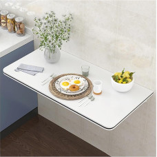 Wandtisch Klappbar mit Marmormuster Klapptisch Murale mit Metallbügeln Wandtisch Aus Holz Klappdicke 4,1cm
