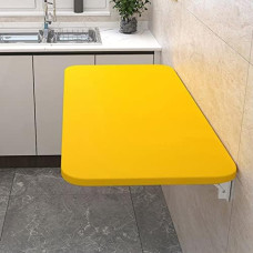 Klappbarer Wandklapptisch für die Küche, Klapptisch, Wandschreibtisch, herunterklappbarer Klapptisch, faltbares Wandregal, Computertische, Arbeitsplätze (Farbe: Oranžinė, Größe: L120 x B30 cm/