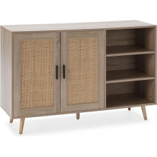 HOMN LIVING Dalia Spintelė su 3 skylėmis ir 2 durimis Ąžuolas Metalinės kreipiančiosios 120 cm Plotis 38 cm Gylis 76 cm Aukštis