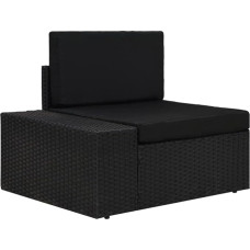 Modulares Eckteil mit Armlehne (rechts) aus PE Rattan für Outdoor Sofa Gartenmöbel Lounge Set Konfiguration