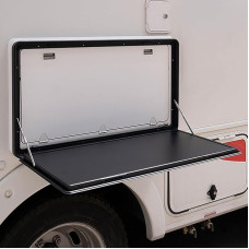 Klappbarer Wandtisch für den Außenbereich, Picknicktisch, Wandmontage, Campingtisch, abschließbarer Autotisch, hochwertige Aluminiumlegierung, Tisch für Camping, Auto (Farbe: Bianco, Größe: 60 x 41)