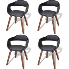VidaXL Salės šezlongas 4 vnt Cadre en bois Cuir synthétique