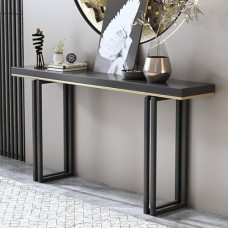 Generisch Konsolentische für Flur und Wohnzimmer, schmale Beistelltische aus Glas, Eingangstisch, Wandtisch, schmale Konsolentische mit Steinplatte, Flurtisch, Sofatisch (A, 120 cm/47 Zoll)