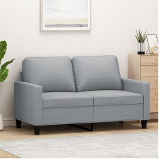 ShGaxin 359155 Dvivietė sofa, šviesiai pilka, 120 cm Audinys, Sofos ir kušetės, Sofa svetainė, Sofa paauglių kambariui, Sofa poilsiui, Sofa miegamajam, Miegamojo sofa, Minkšta sofa